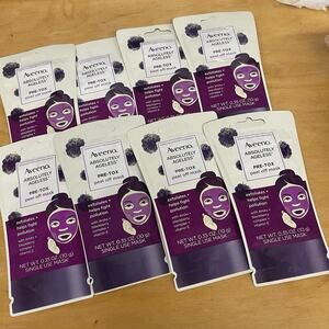 8 Pack AVEENO Absolutely Ageless Pre-Tox Peel Off Face Mask Exfoliates